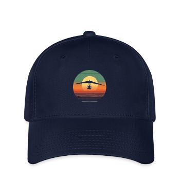 Oldtimer-Hängegleiter-Sonnenuntergang - Flexfit Cap - Navy - Vorne