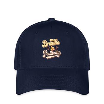 Atme Positivität Inspiriertes Spiritualitätszitat - Flexfit Cap - Navy - Vorne