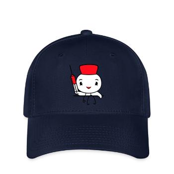 Ente Krankenschwester Arzt Spritze Krankenhaus süß - Flexfit Cap - Navy - Vorne