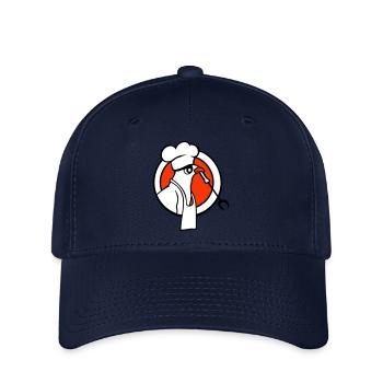 Bird grilling sausage grilling delicious eating sausages - Flexfit Cap - navy - Front