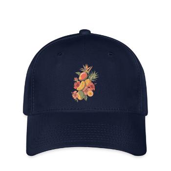 Exotic Fruits and Flowers Arrangement - Flexfit Cap - navy - Front