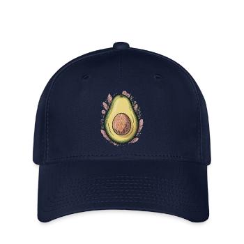 Avocado Frucht Boho Floral Mandala - Flexfit Cap - Navy - Vorne
