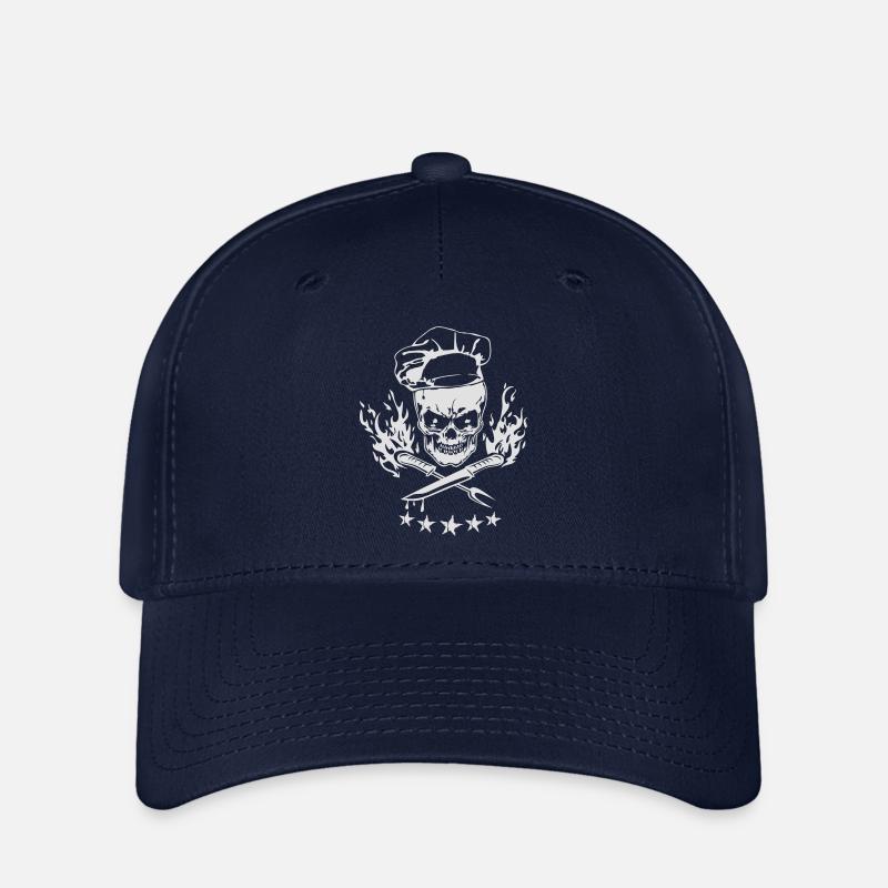 scary grill, Totenkopf - Flexfit Cap - Navy