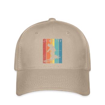 Ski palette couleurs rétro - Casquette Flexfit - kaki - Devant