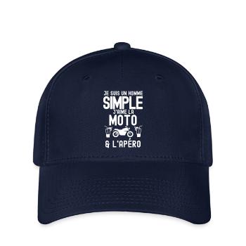 moto et apéritif 2 - Casquette Flexfit - marine - Devant