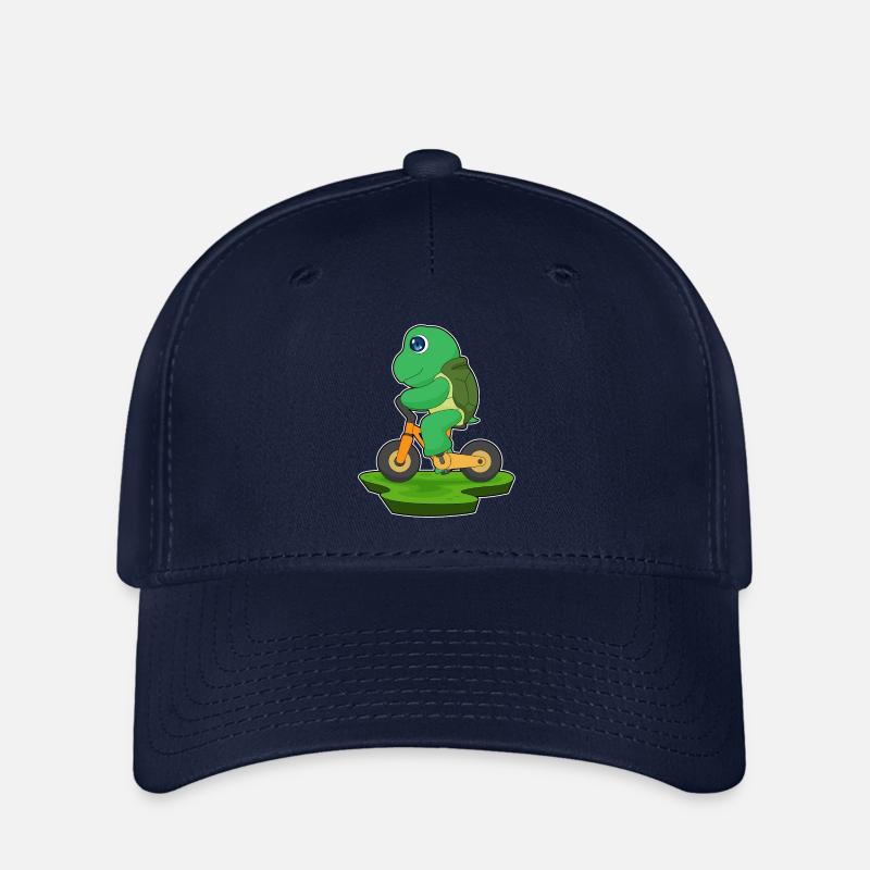 Turtle Bicycle - Flexfit Cap - navy
