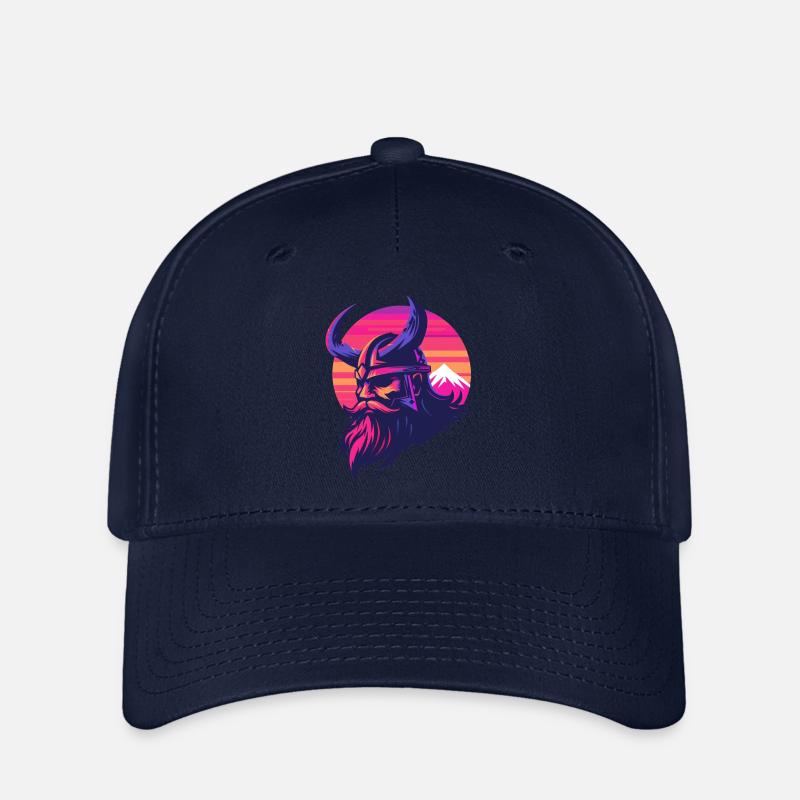 Viking synthwave 3 - Flexfit Cap - navy