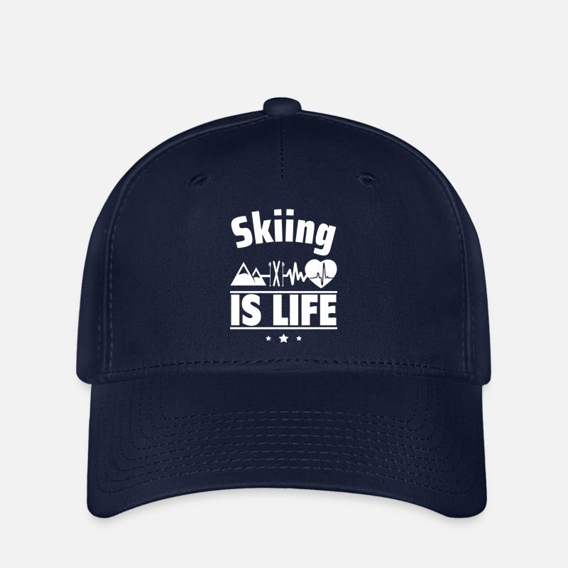 Skifahren ist Leben - Flexfit Cap - Navy
