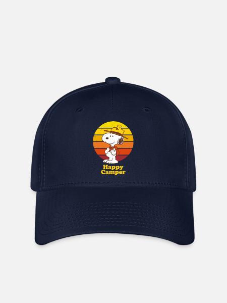Peanuts Snoopy Happy Camper Camping - Flexfit Cap - Navy