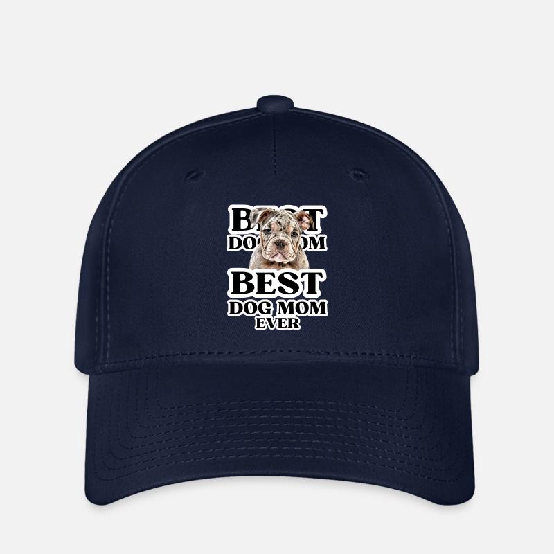 BEST DOG MOM EVER I Hundebesitzer Geschenk - Flexfit Cap - Navy