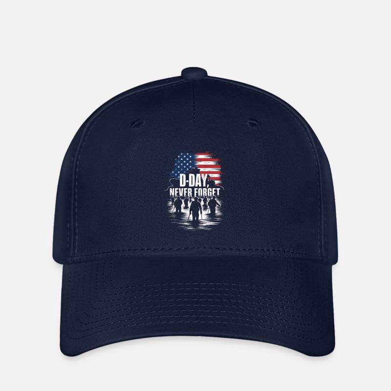 D-Day 80th Anniversary - Never Forget June 6th 194 - Flexfit Cap - navy