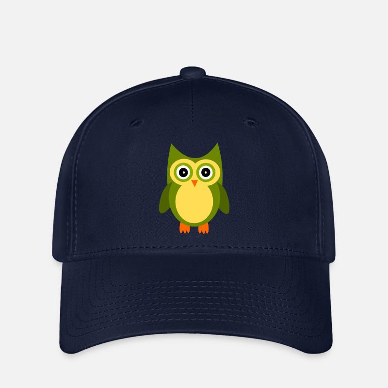 grüne Eule Vogel grün - Flexfit Cap - Navy