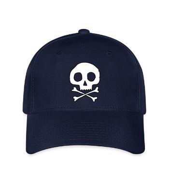 Skull and bones - Flexfit Cap - navy - Front