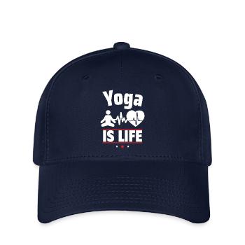 Yoga is life - Flexfit Cap - navy - Front