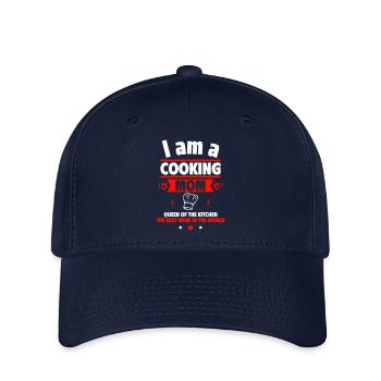 Cooking Mom: Queen of the Kitchen, Mother's Day Gift - Flexfit Cap - navy - Front