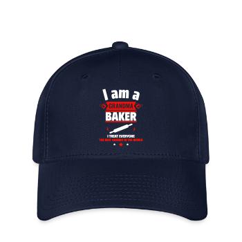 Oma Bäckerin,beste Oma der Welt,Geschenk für Oma - Flexfit Cap - Navy - Vorne