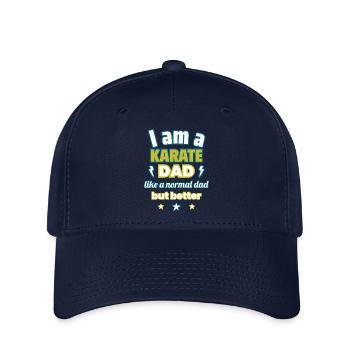 Papa KARATEKA, Cadeau pour la fête des pères, Karaté, Sports - Casquette Flexfit - marine - Devant