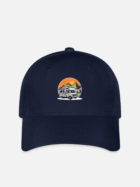 Camping Camper Campen - Flexfit Cap - Navy