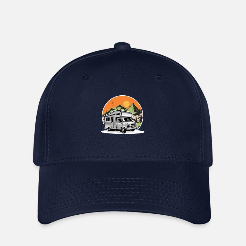 Camping Camper Campen - Flexfit Cap - Navy