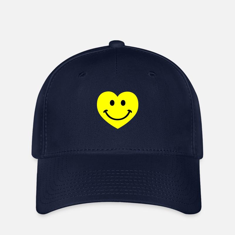 smiley smiling heart - Flexfit Cap - Navy