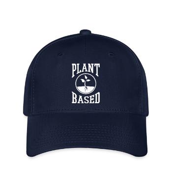 végétalisme végétalien - Casquette Flexfit - marine - Devant