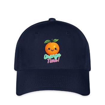 Motif de l’heure orange - Casquette Flexfit - marine - Devant