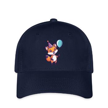 Fuchs Geburtstag Comic - Flexfit Cap - Navy - Vorne