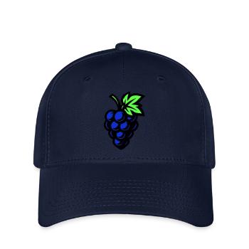Trauben Symbol Weintrauben - Flexfit Cap - Navy - Vorne
