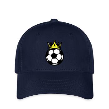 Fussball Ball Krone - Flexfit Cap - Navy - Vorne