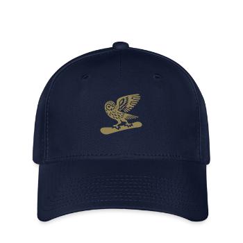 Eule Snowboard Snowboarder Minimalistisches Design - Flexfit Cap - Navy - Vorne