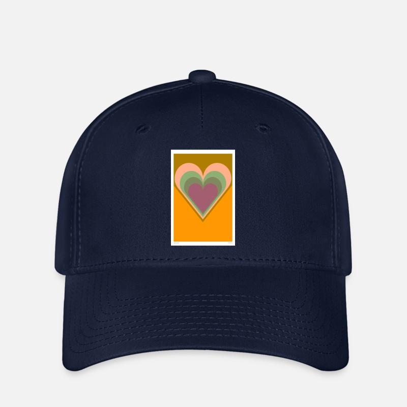 Heart 3 Poster - Flexfit Cap - navy