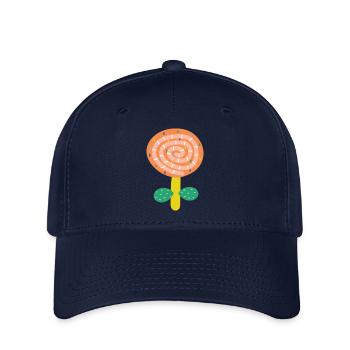 Kleine rote Blume - Flexfit Cap - Navy - Vorne