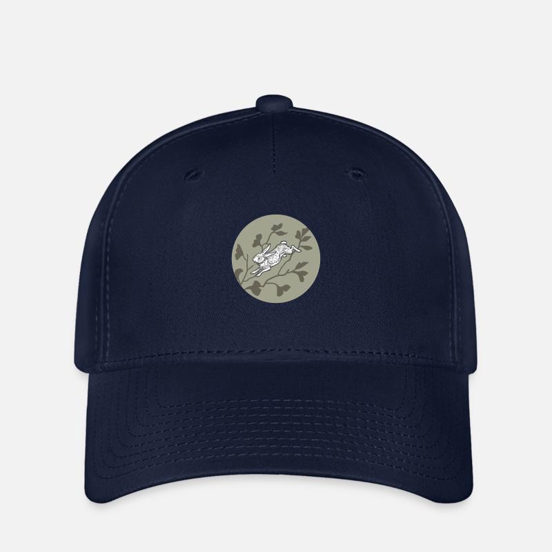 Rabbit on the moon - Flexfit Cap - navy