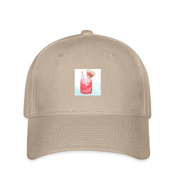 Refreshing Watermelon Cocktail Art - Flexfit Cap - khaki - Front