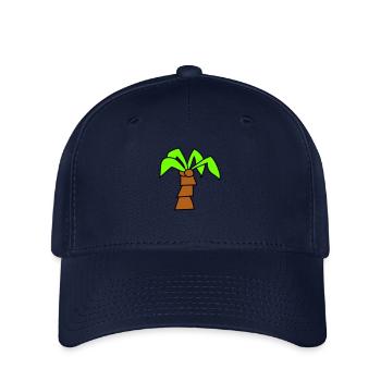Palme Insel Baum Strand Urlaub Kokosnuss Meer Cool - Flexfit Cap - Navy - Vorne