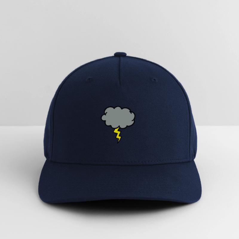 cloud thundercloud lightning thunderbolt Flexfit Cap