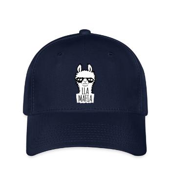 Lla Mafia Lama Spruch Sonnenbrille Text Zitat Cool - Flexfit Cap - Navy - Vorne