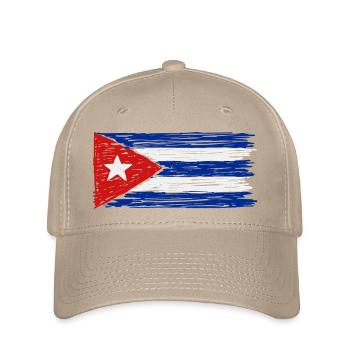 Drapeau de Cuba - Casquette Flexfit - kaki - Devant