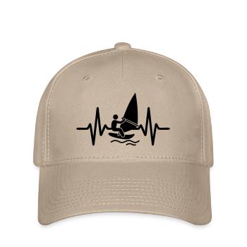 Windsurfen Herzschlag - Flexfit Cap - Khaki - Vorne