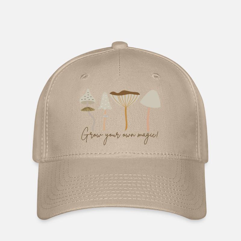 Züchte deine eigene Magie! Pastell-Pilze Ruhe - Flexfit Cap - Khaki