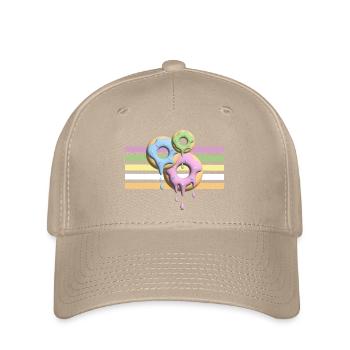 Donut im Frühling die leckere Süßigkeit. - Flexfit Cap - Khaki - Vorne