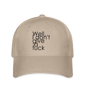 Well, I don't give a fuck - Flexfit Cap - Khaki - Vorne