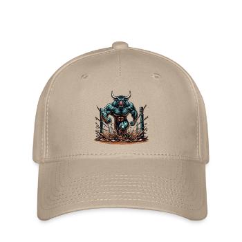 Powerful obstacle course motivational bull - Flexfit Cap - khaki - Front