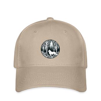 Der Wolf im Wald - Flexfit Cap - Khaki - Vorne