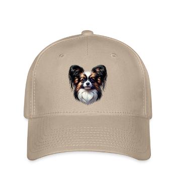 Continental Pygmy Spaniel - coloured - Flexfit Cap - khaki - Front