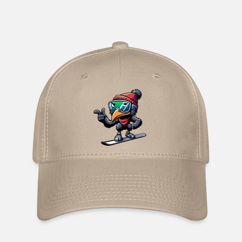 Emu Snowboarder Winterabenteuer - Flexfit Cap - Khaki