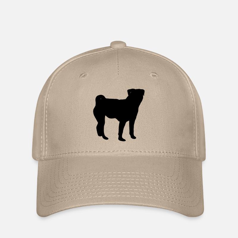 Mops Silhouette - Flexfit Cap - Khaki