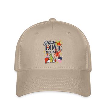 Spread Love, Not Hate - ein Shirt voller Liebe - Flexfit Cap - Khaki - Vorne