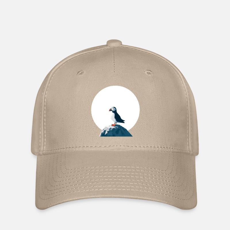 Puffins on rocks - Flexfit Cap - khaki