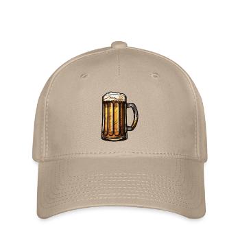 Beer Glass Icon - Flexfit Cap - khaki - Front